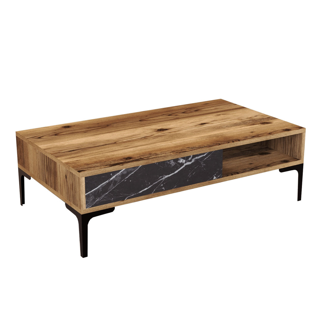 Konferenčný stôl Istanbul - Walnut, Black Marble-Vashome.sk