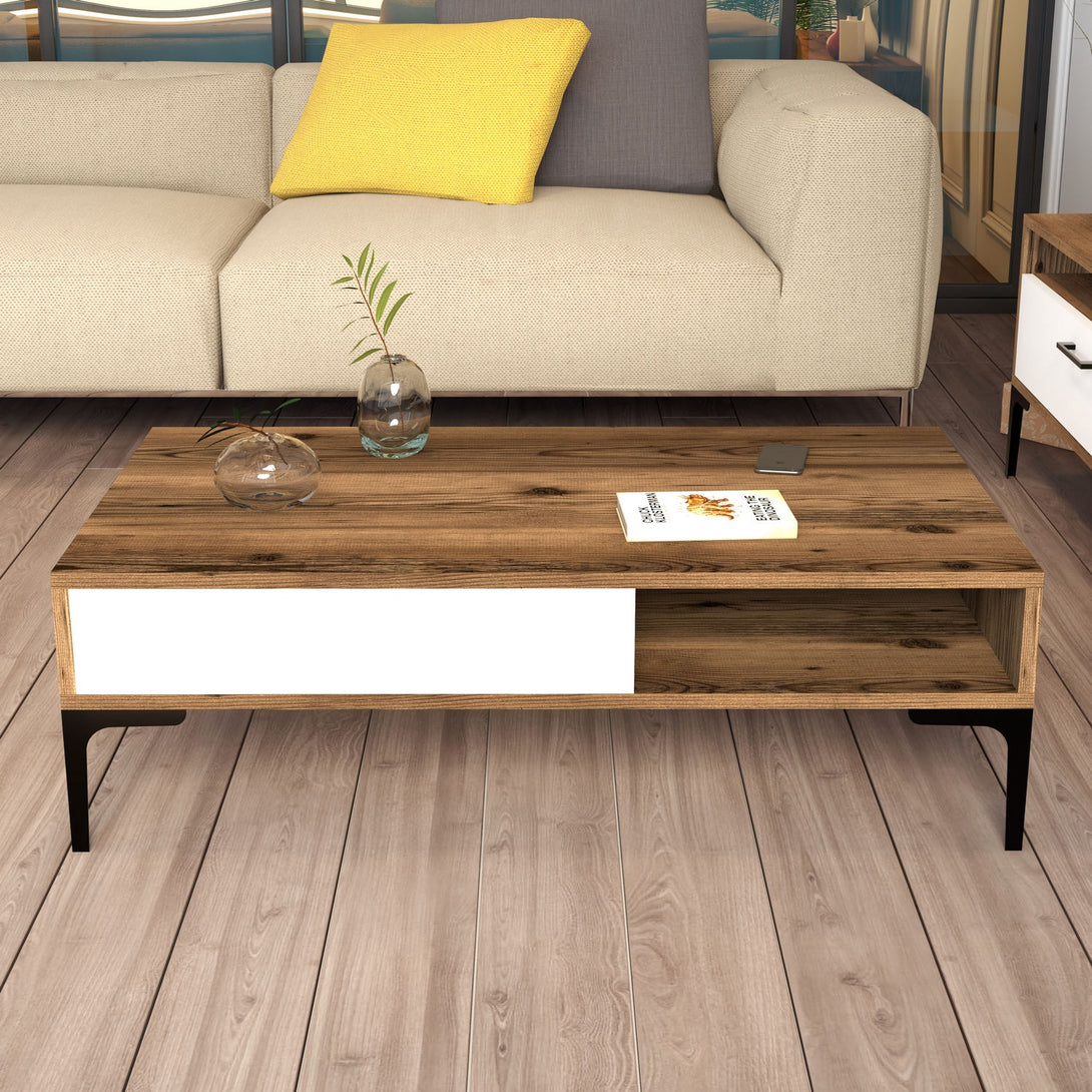 Konferenčný stôl Istanbul - Walnut, White-Vashome.sk