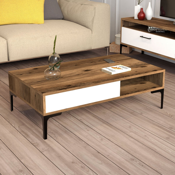 Konferenčný stôl Istanbul - Walnut, White-Vashome.sk