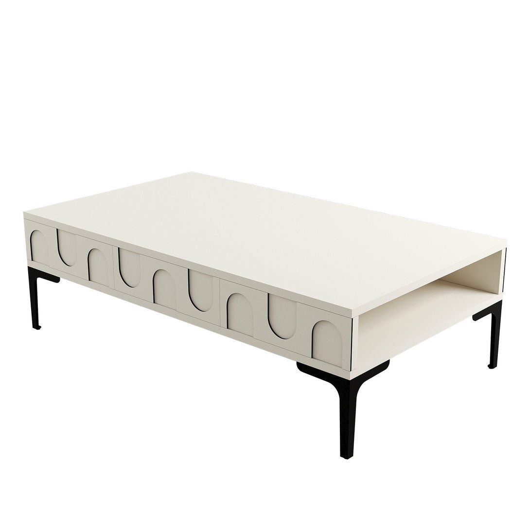 Konferenčný stôl Lyon 32 - Cream, Black-Vashome.sk