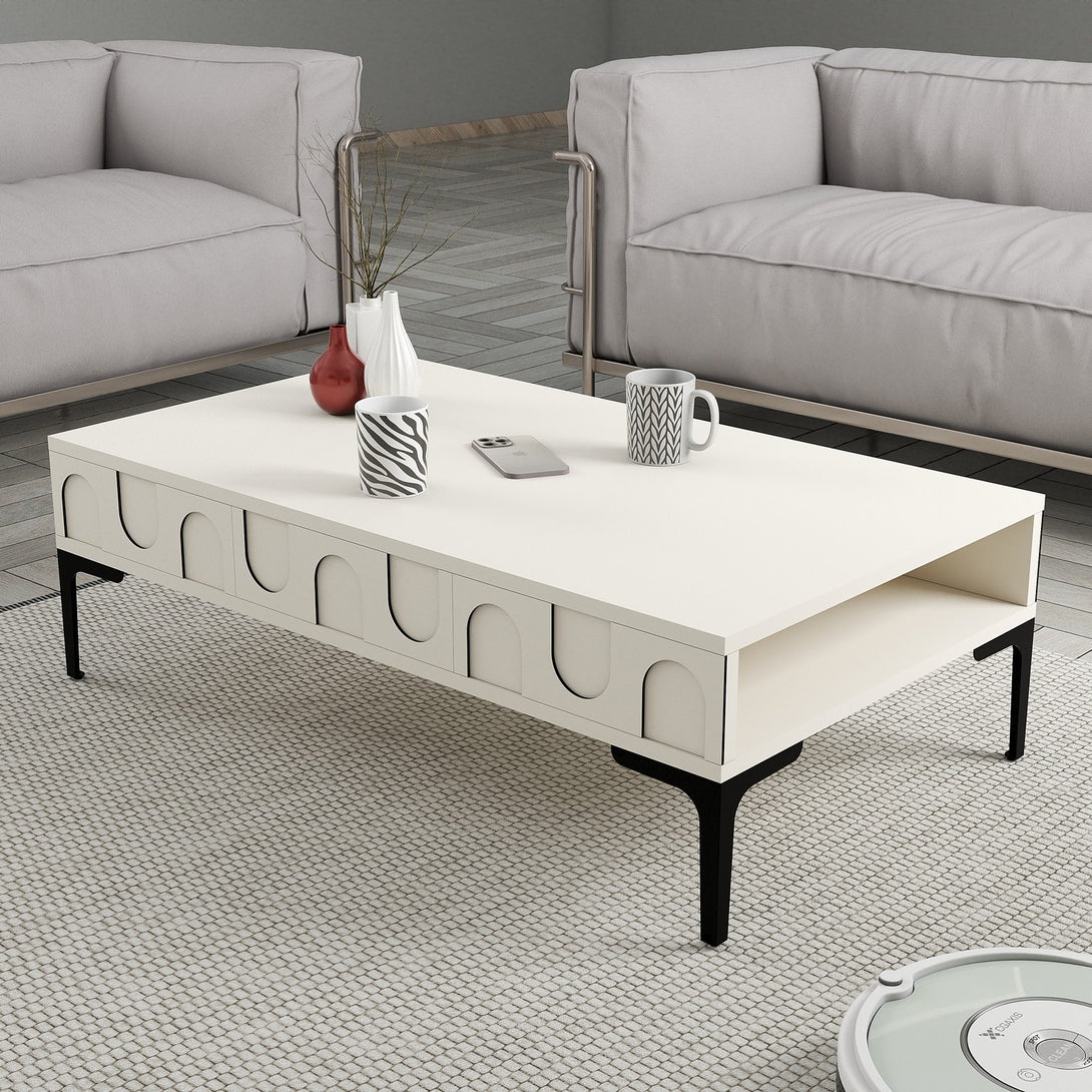 Konferenčný stôl Lyon 32 - Cream, Black-Vashome.sk