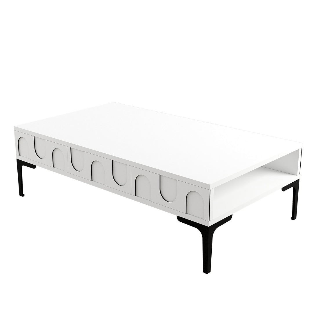 Konferenčný stôl Lyon 32 - White, Black-Vashome.sk