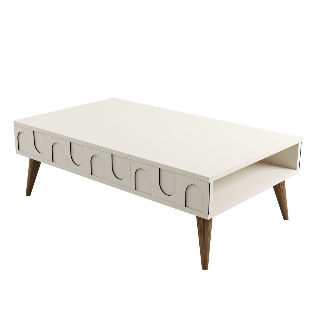 Konferenčný stôl Lyon 34 - Cream, Walnut-Vashome.sk