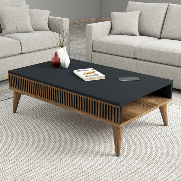 Konferenčný stôl Milan - Walnut, Anthracite-Vashome.sk