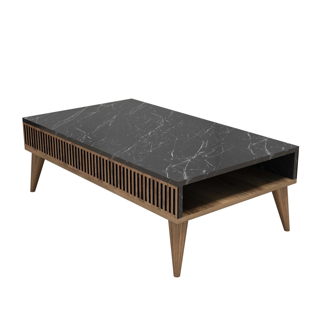 Konferenčný stôl Milan - Walnut, Black-Vashome.sk