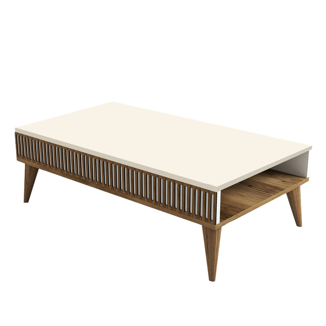 Konferenčný stôl Milan - Walnut, Cream-Vashome.sk