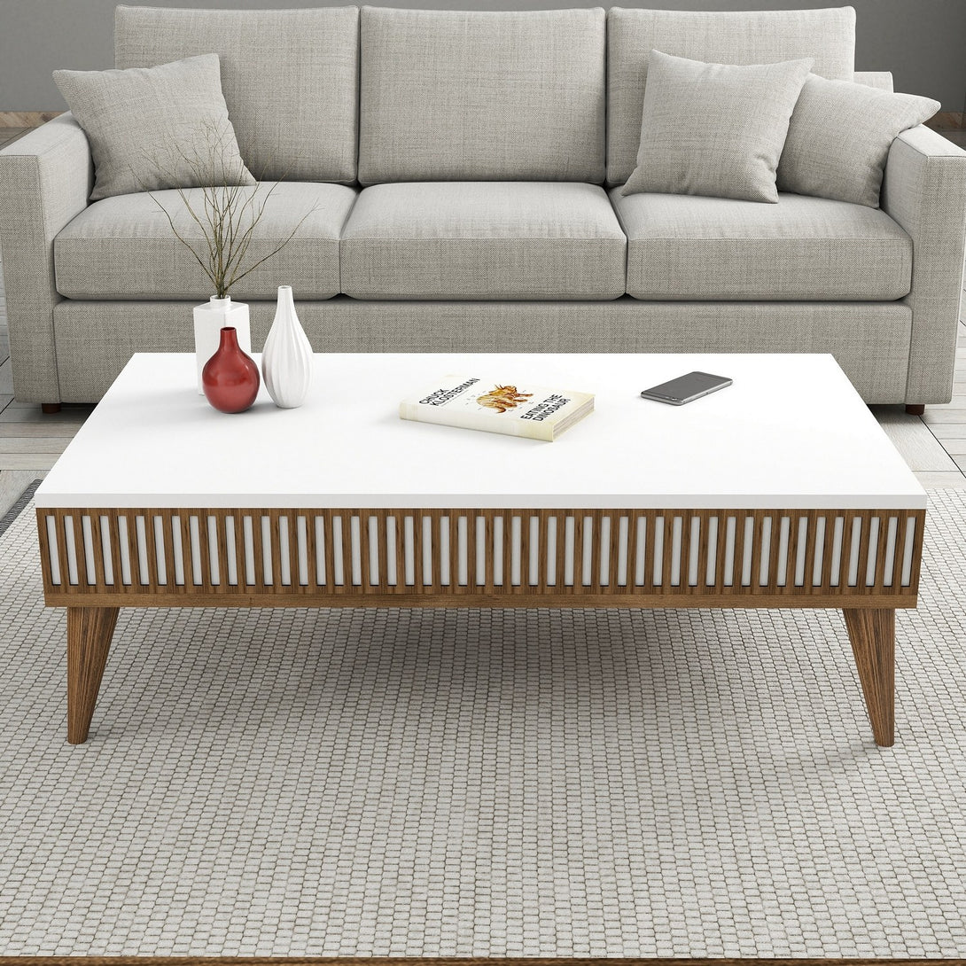 Konferenčný stôl Milan - Walnut, White-Vashome.sk