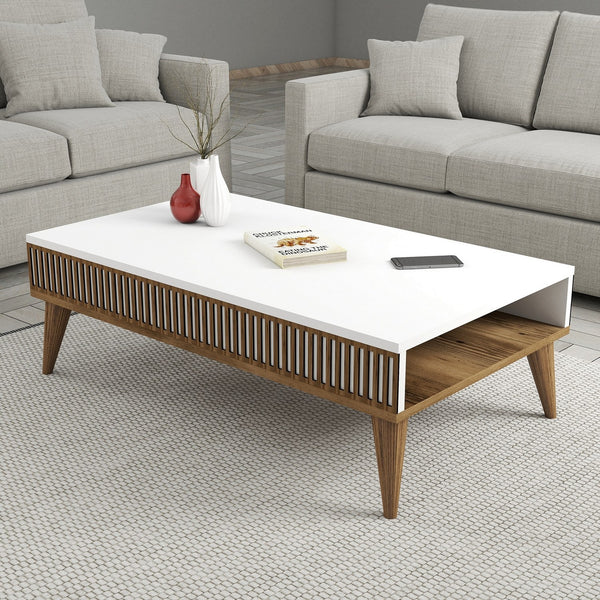 Konferenčný stôl Milan - Walnut, White-Vashome.sk
