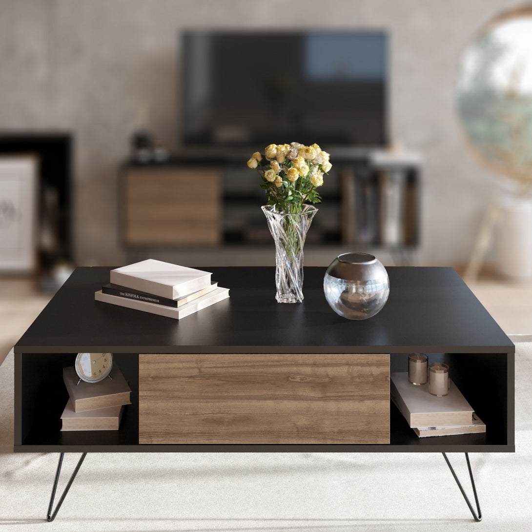 Konferenčný stôl Mistico - Black, Walnut-Vashome.sk