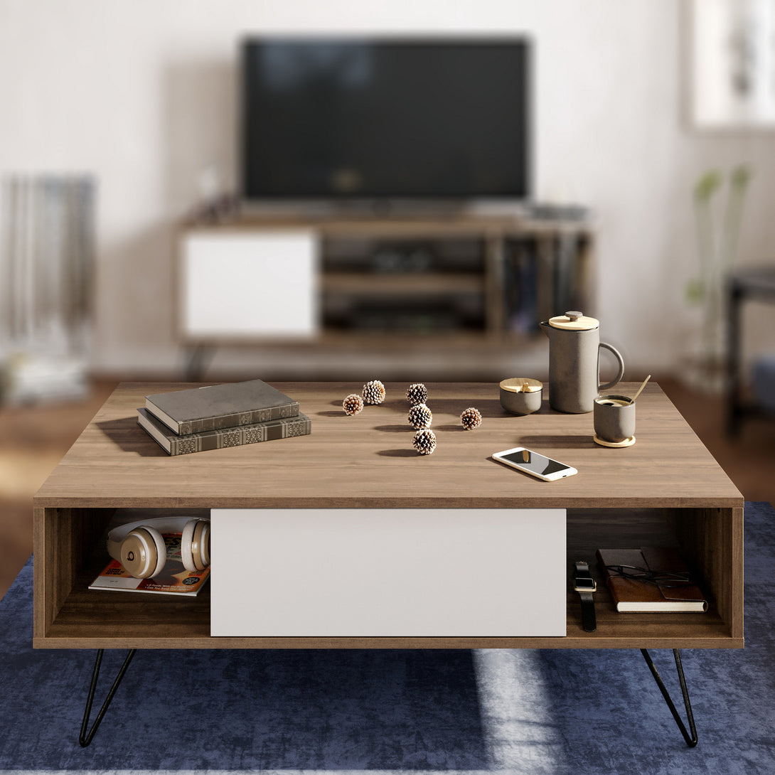 Konferenčný stôl Mistico - Walnut, White-Vashome.sk