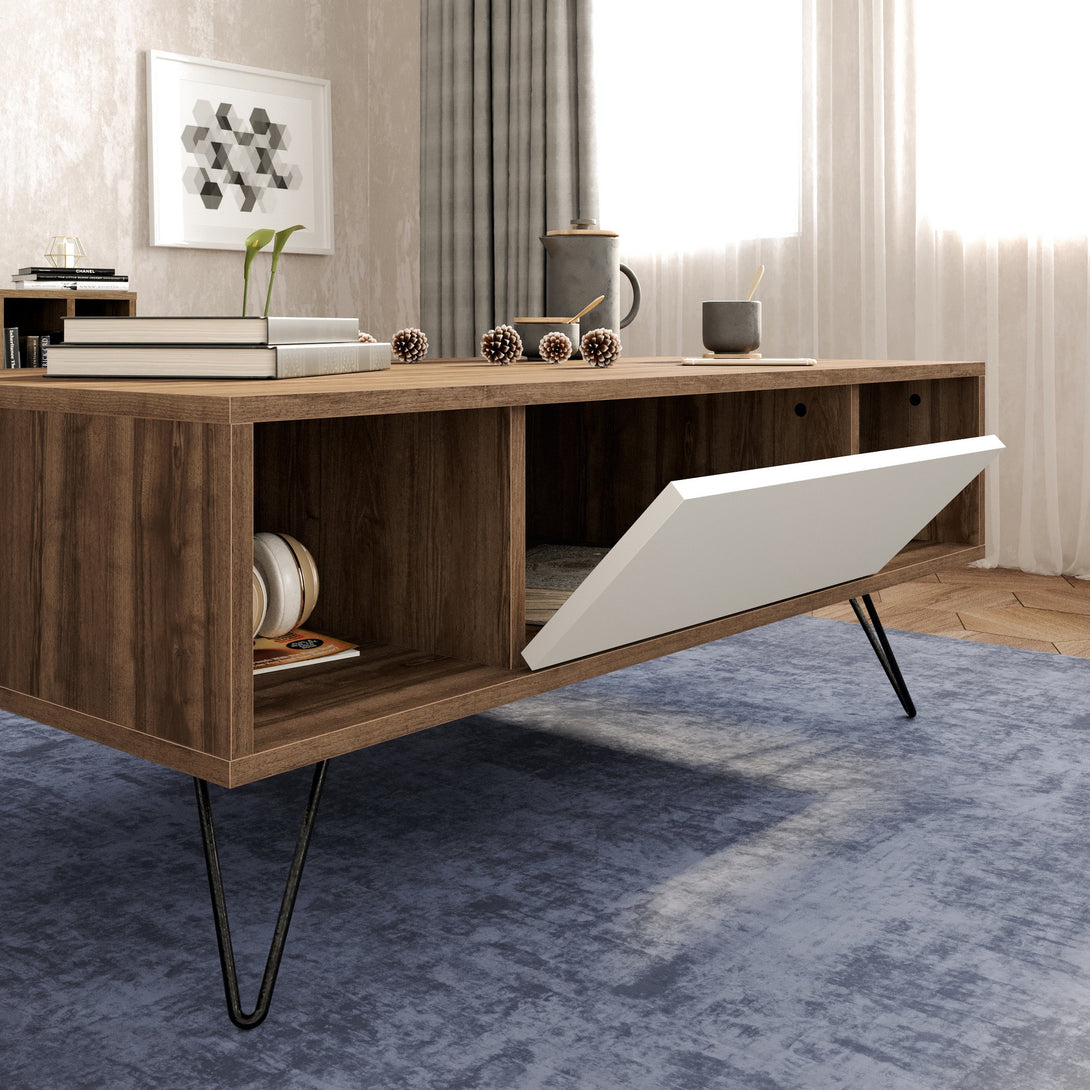 Konferenčný stôl Mistico - Walnut, White-Vashome.sk