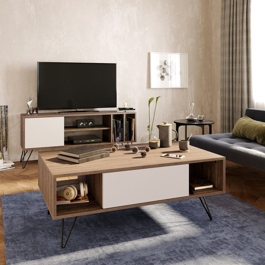Konferenčný stôl Mistico - Walnut, White-Vashome.sk