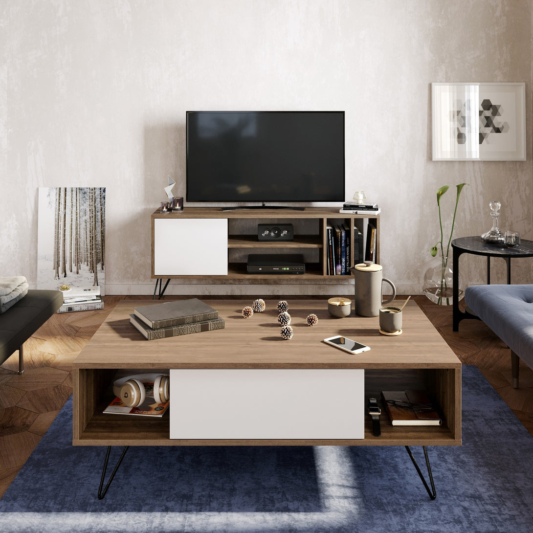 Konferenčný stôl Mistico - Walnut, White-Vashome.sk