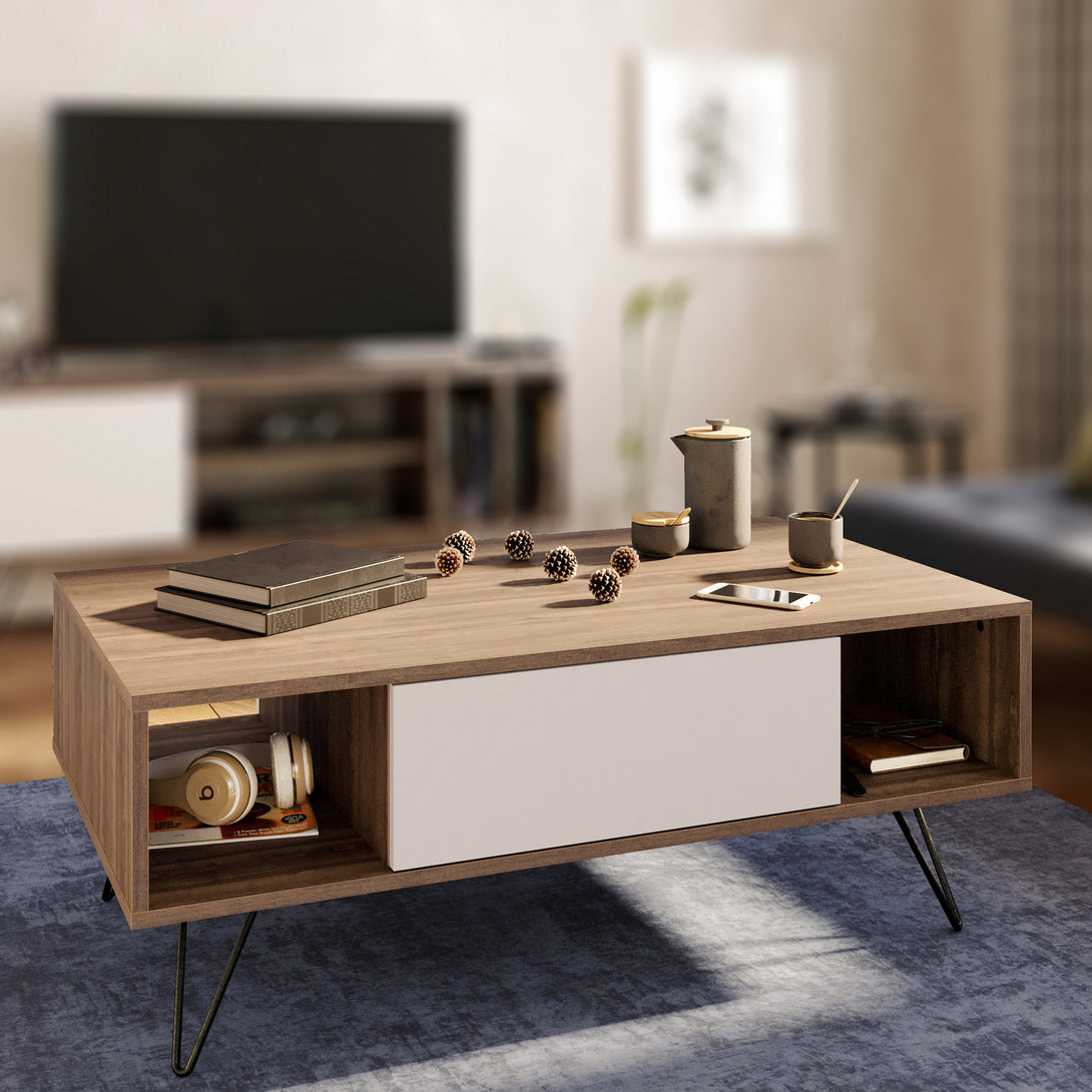 Konferenčný stôl Mistico - Walnut, White-Vashome.sk
