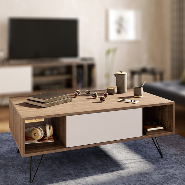 Konferenčný stôl Mistico - Walnut, White-Vashome.sk