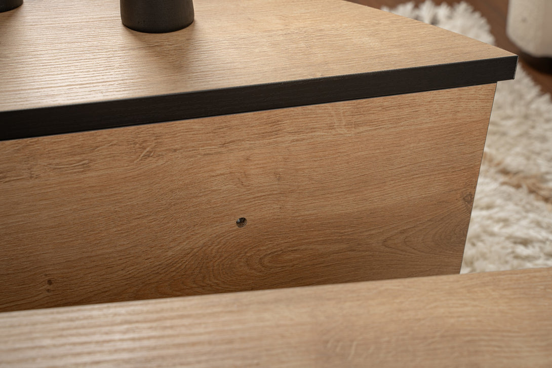 Konferenčný stôl Orion - Honey Oak, Black-Vashome.sk