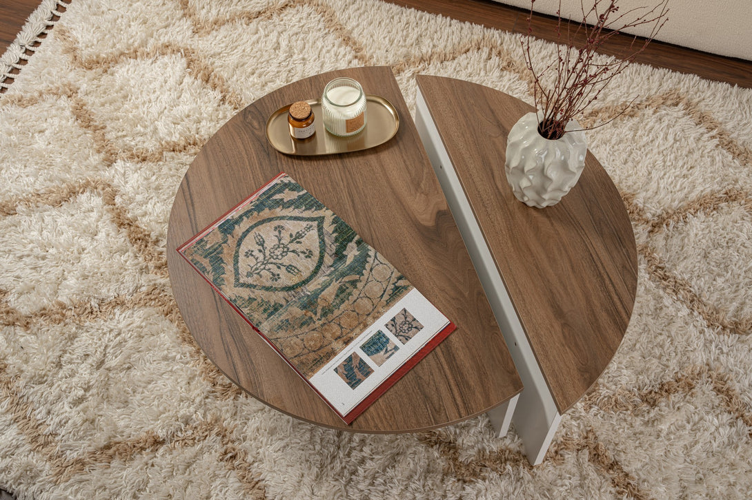 Konferenčný stôl Orion - Walnut, White-Vashome.sk