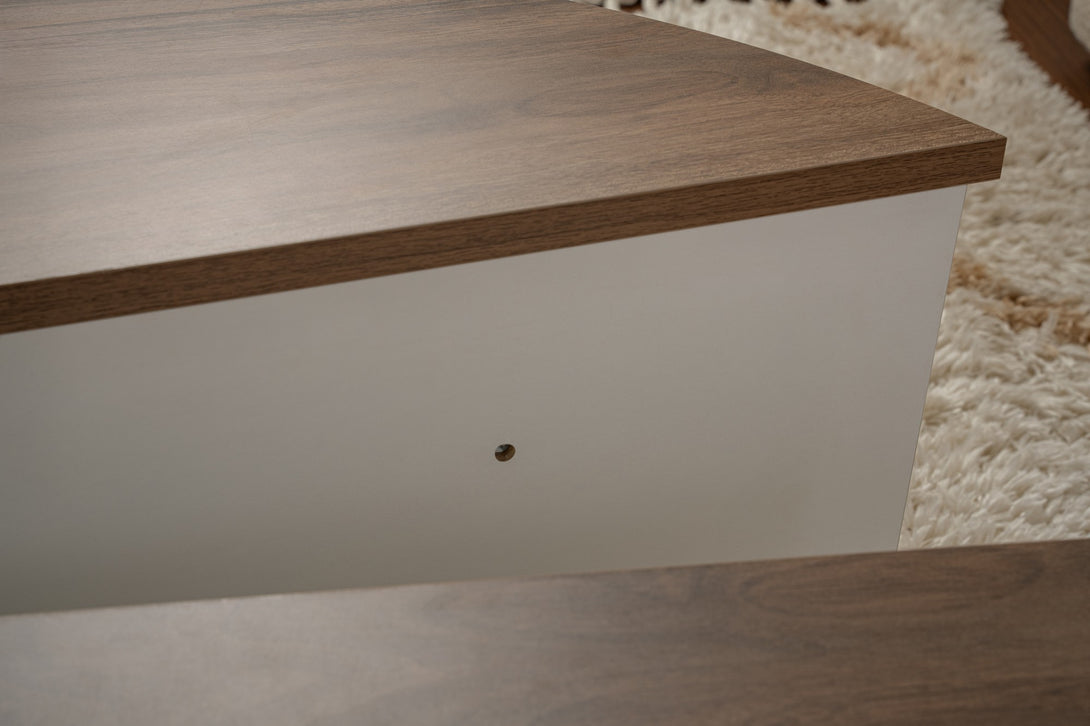 Konferenčný stôl Orion - Walnut, White-Vashome.sk