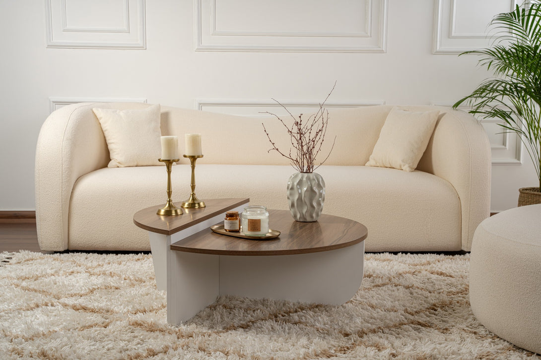 Konferenčný stôl Orion - Walnut, White-Vashome.sk