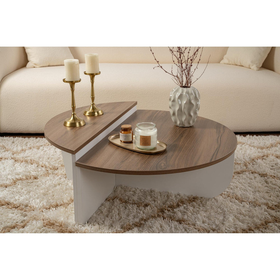 Konferenčný stôl Orion - Walnut, White-Vashome.sk