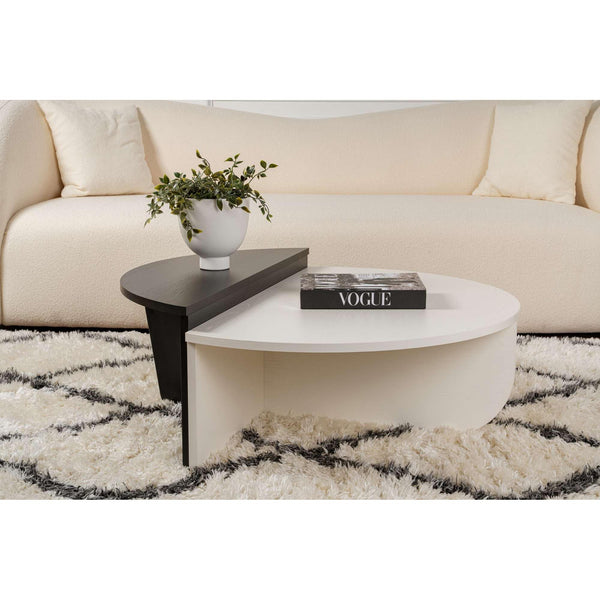 Konferenčný stôl Orion - Wood White, Wood Black-Vashome.sk