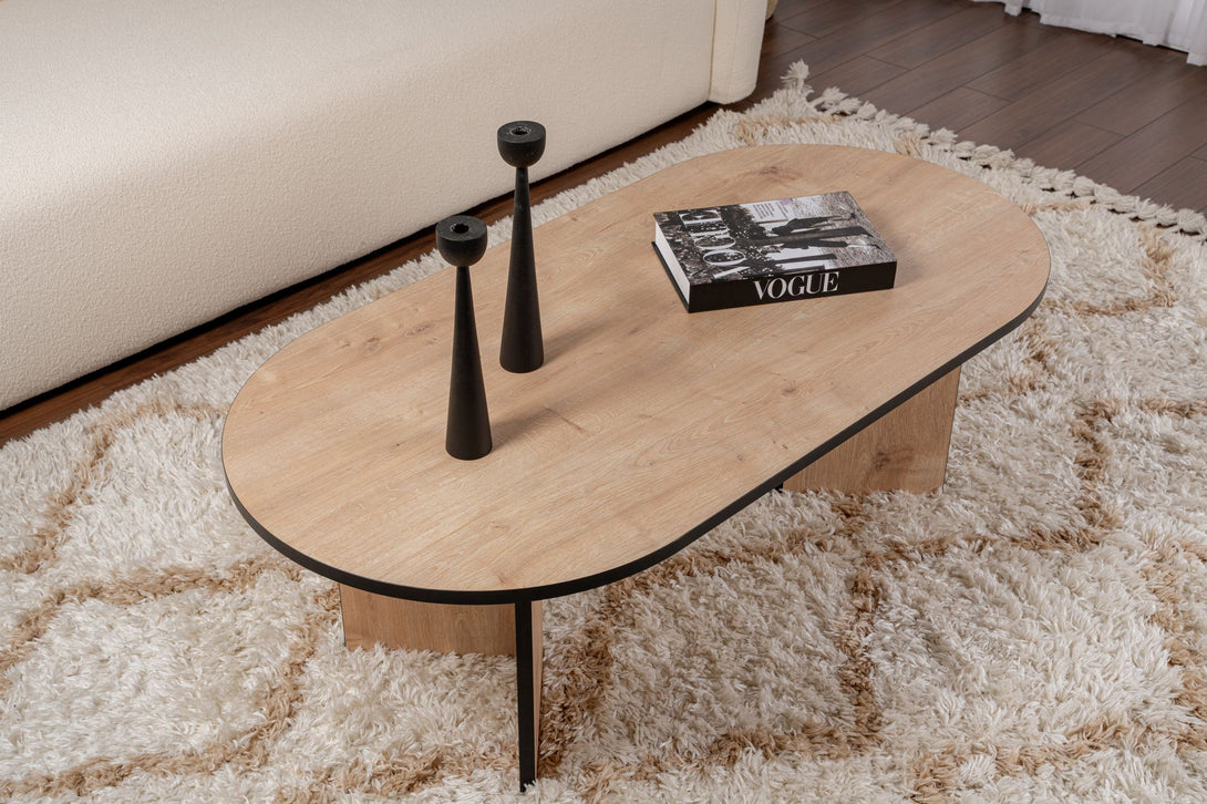 Konferenčný stôl Sable - Sapphire Oak, Black-Vashome.sk