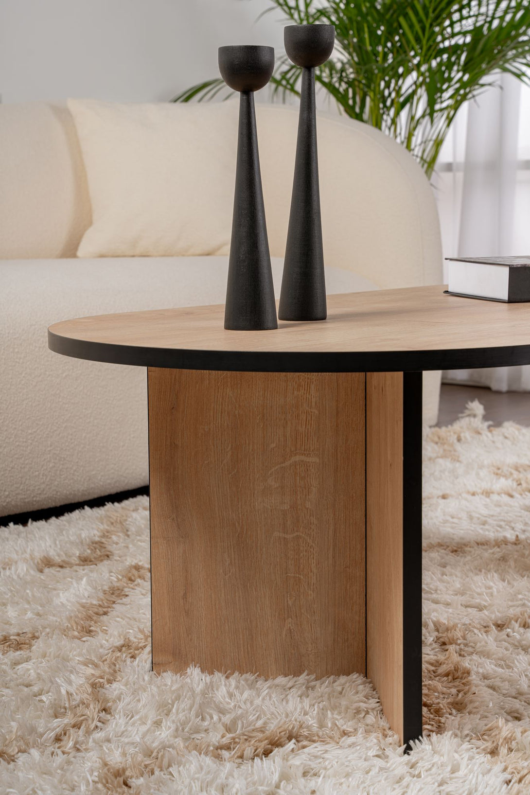 Konferenčný stôl Sable - Sapphire Oak, Black-Vashome.sk