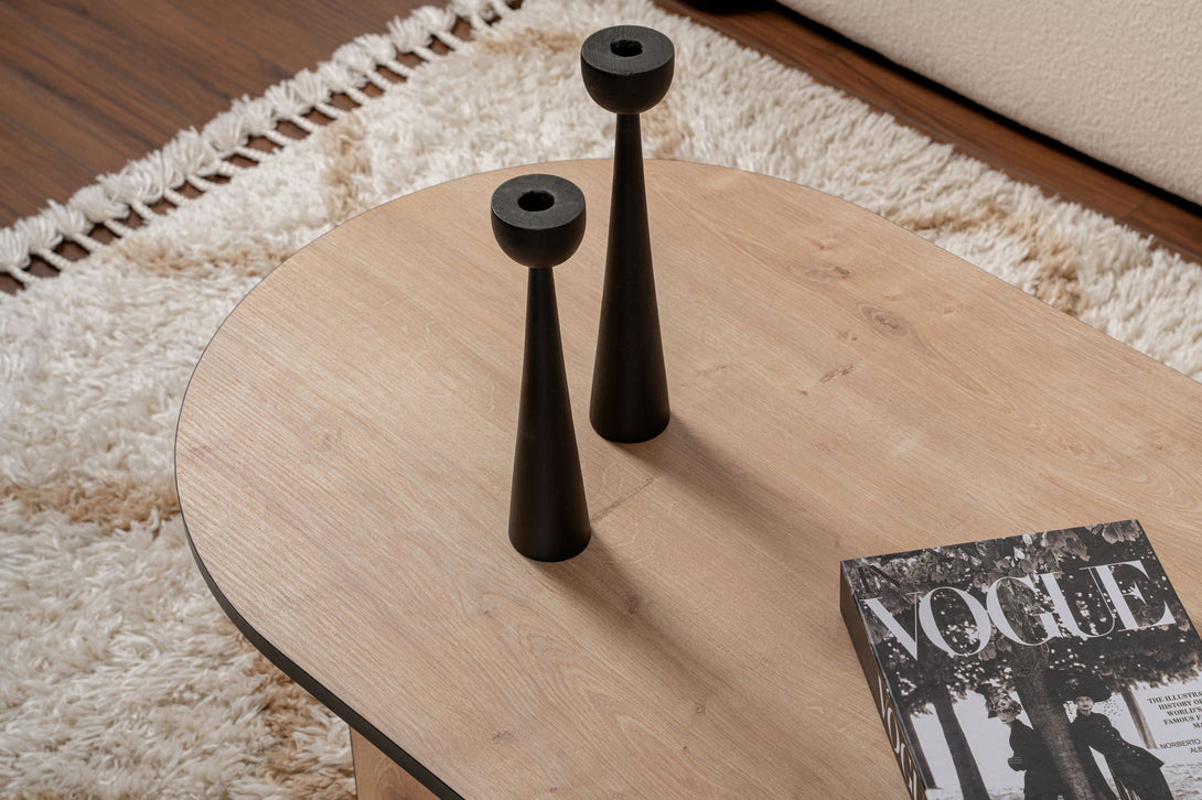Konferenčný stôl Sable - Sapphire Oak, Black-Vashome.sk