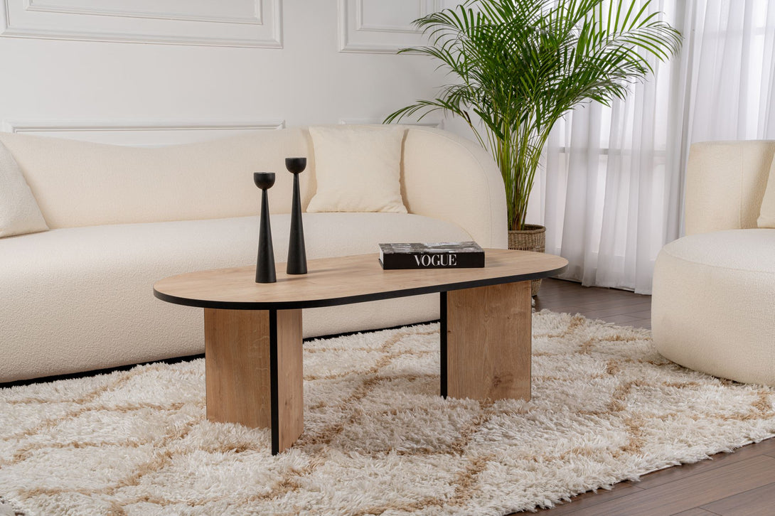 Konferenčný stôl Sable - Sapphire Oak, Black-Vashome.sk