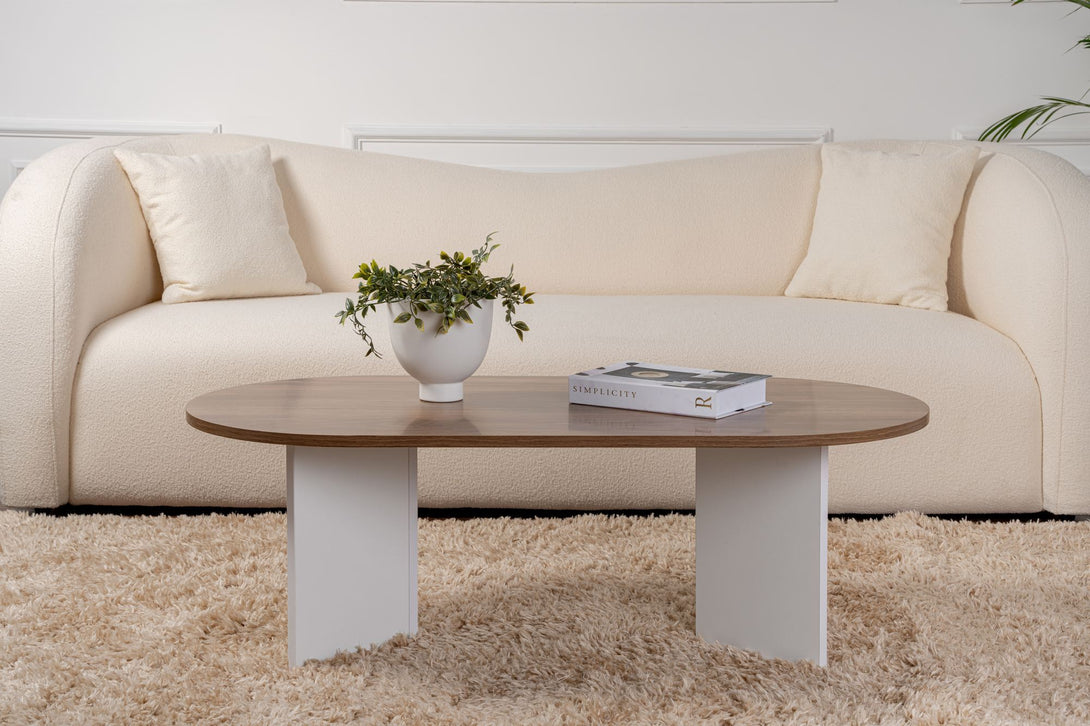 Konferenčný stôl Sable - Walnut, White-Vashome.sk