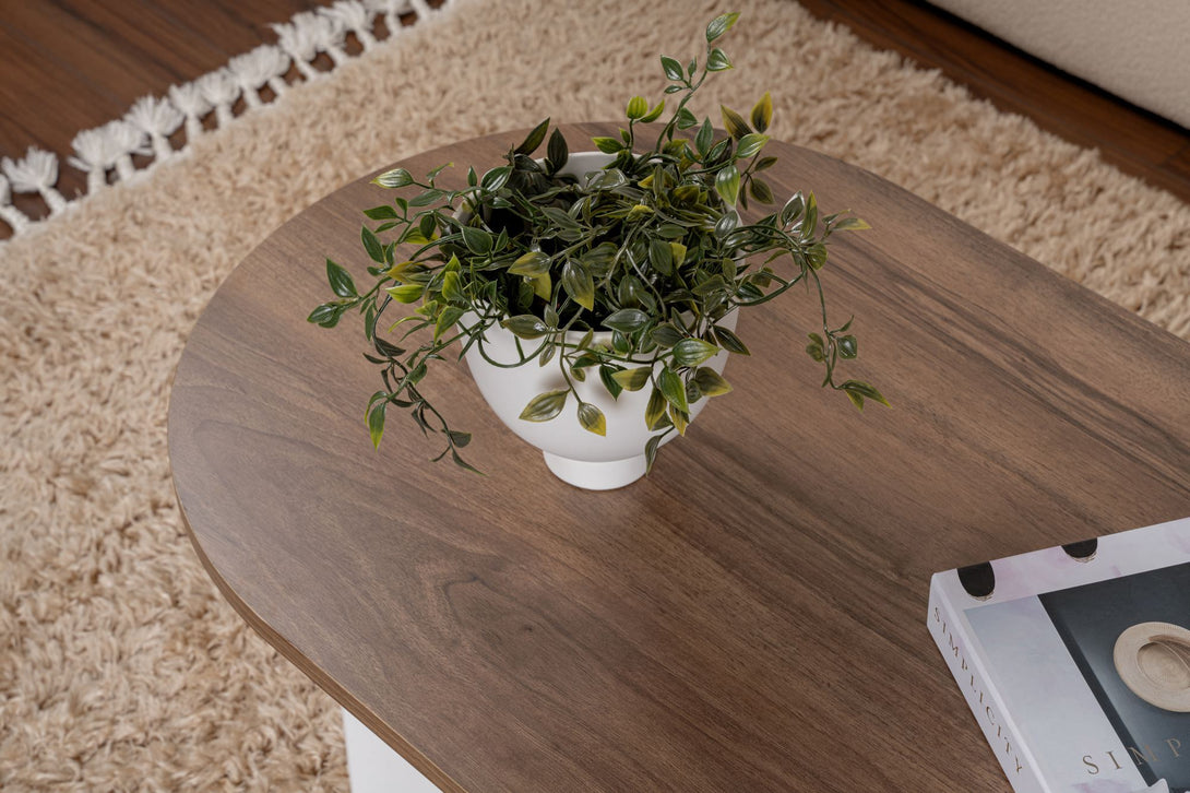 Konferenčný stôl Sable - Walnut, White-Vashome.sk