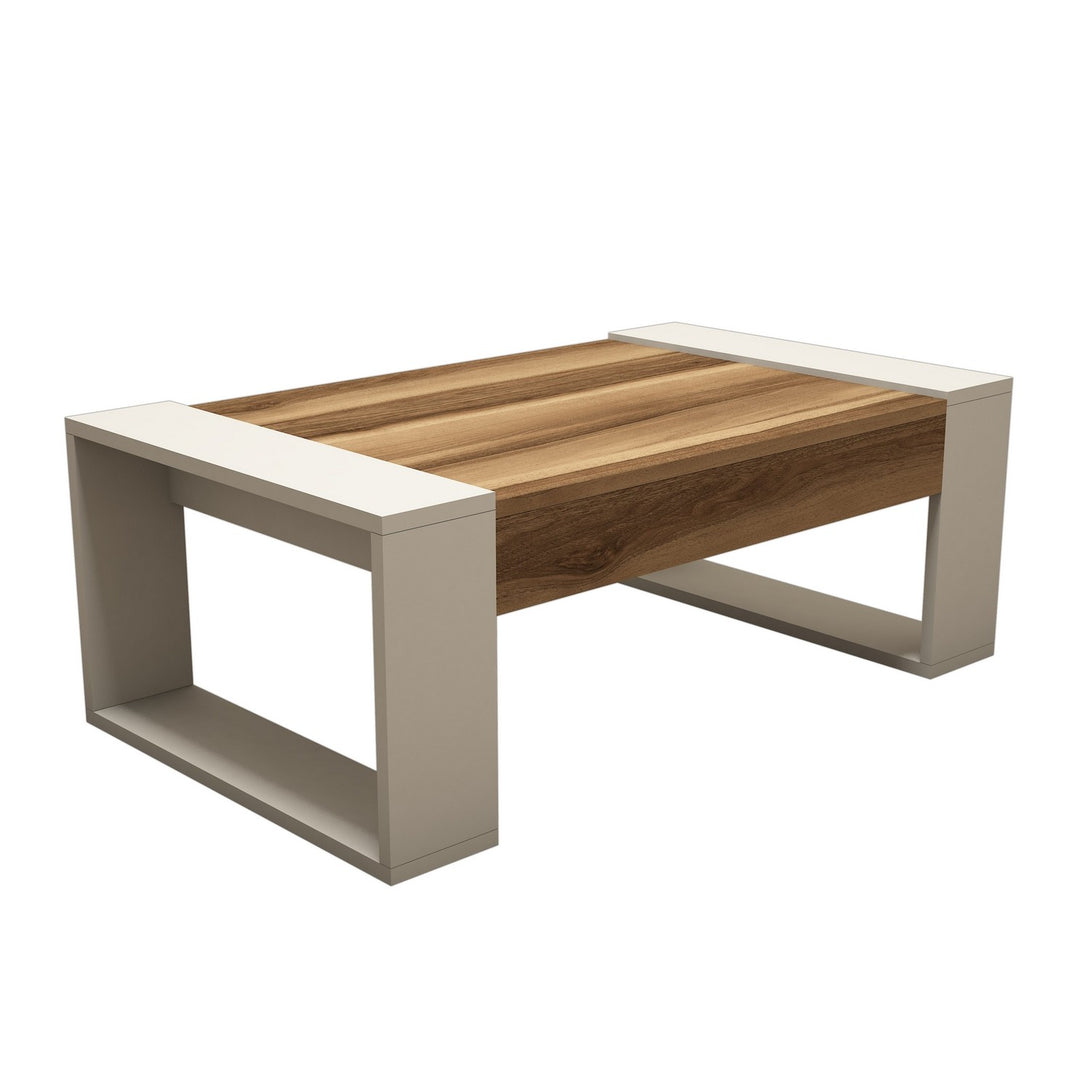 Konferenčný stôl Venüs - Walnut, Cream-Vashome.sk