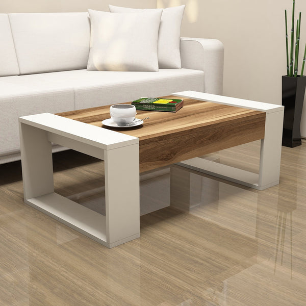 Konferenčný stôl Venüs - Walnut, Cream-Vashome.sk