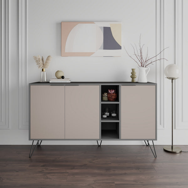 Konzolasztal Clara Console - Anthracite, Light Mocha-Vashome.sk