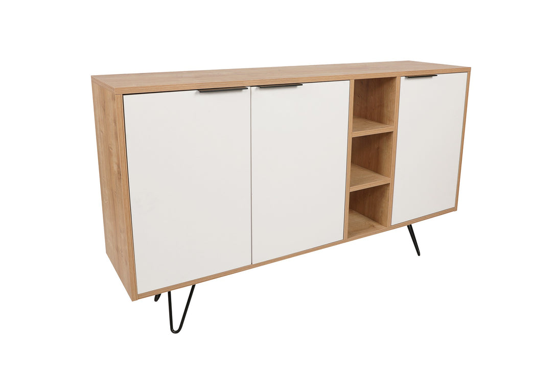 Konzolasztal Clara Console - Oak, White-Vashome.sk