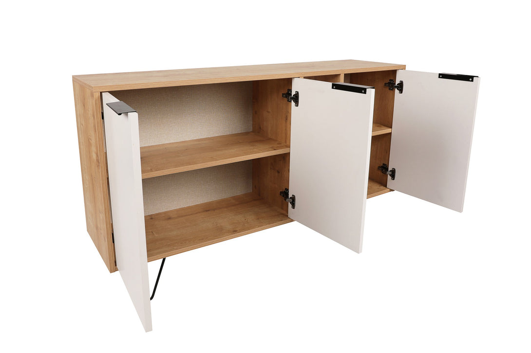 Konzolasztal Clara Console - Oak, White-Vashome.sk