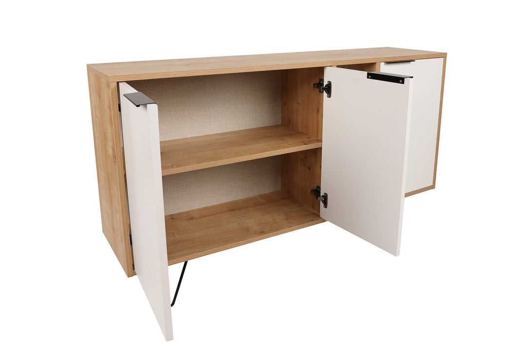 Konzolasztal Clara Console - Oak, White-Vashome.sk
