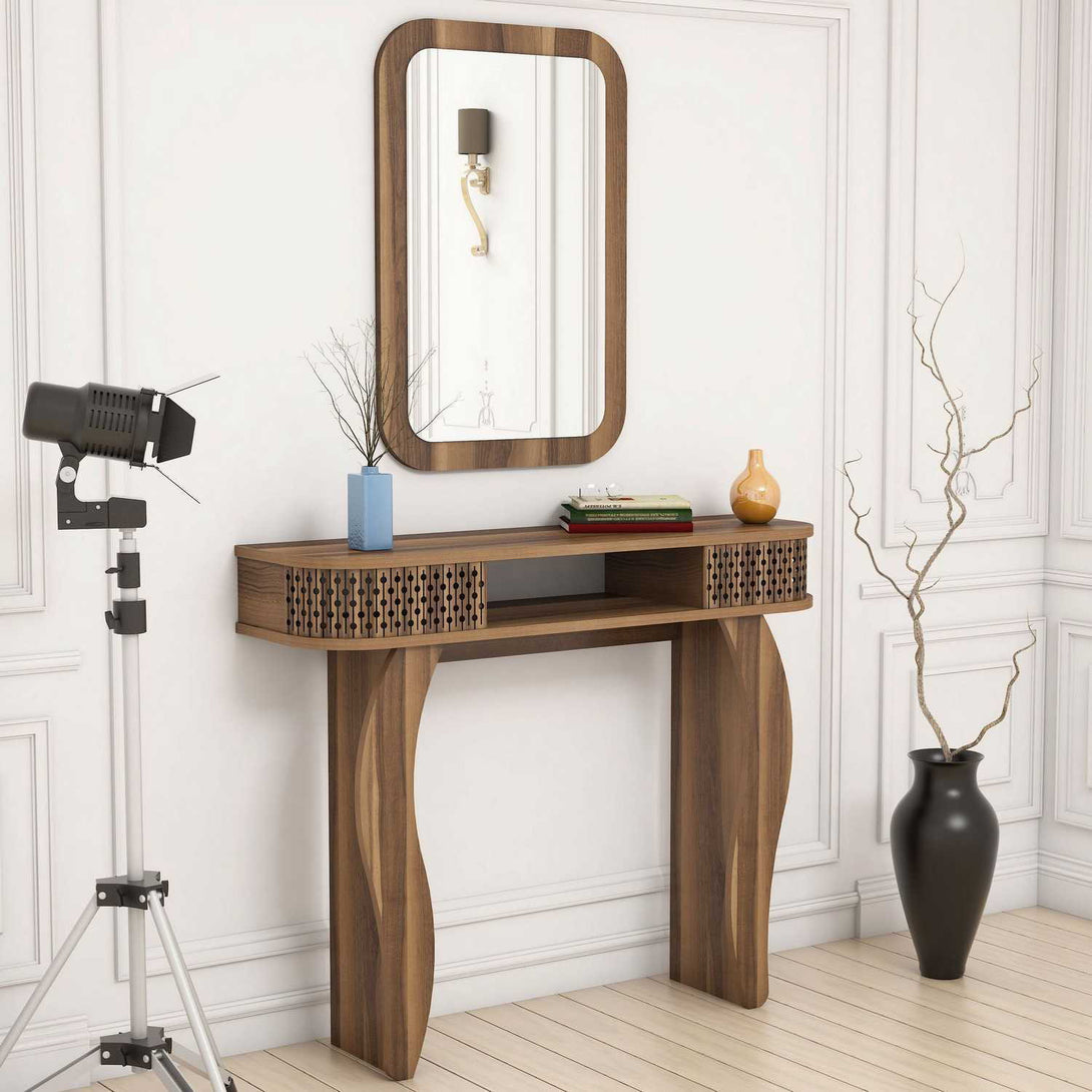 Konzolasztal Damla - Walnut-Vashome.sk