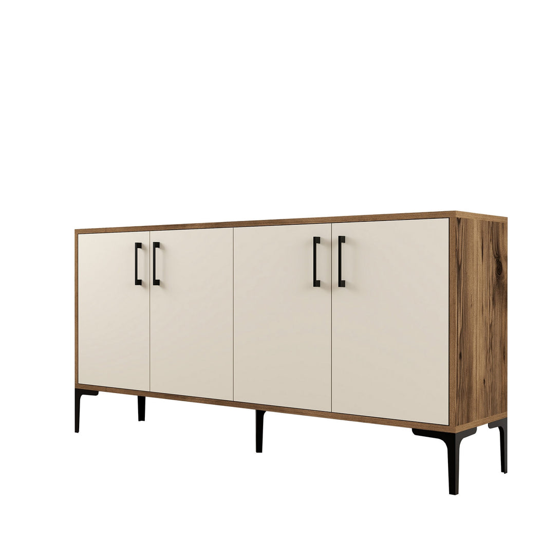 Konzolasztal Kiev 160 - Walnut, Cream-Vashome.sk