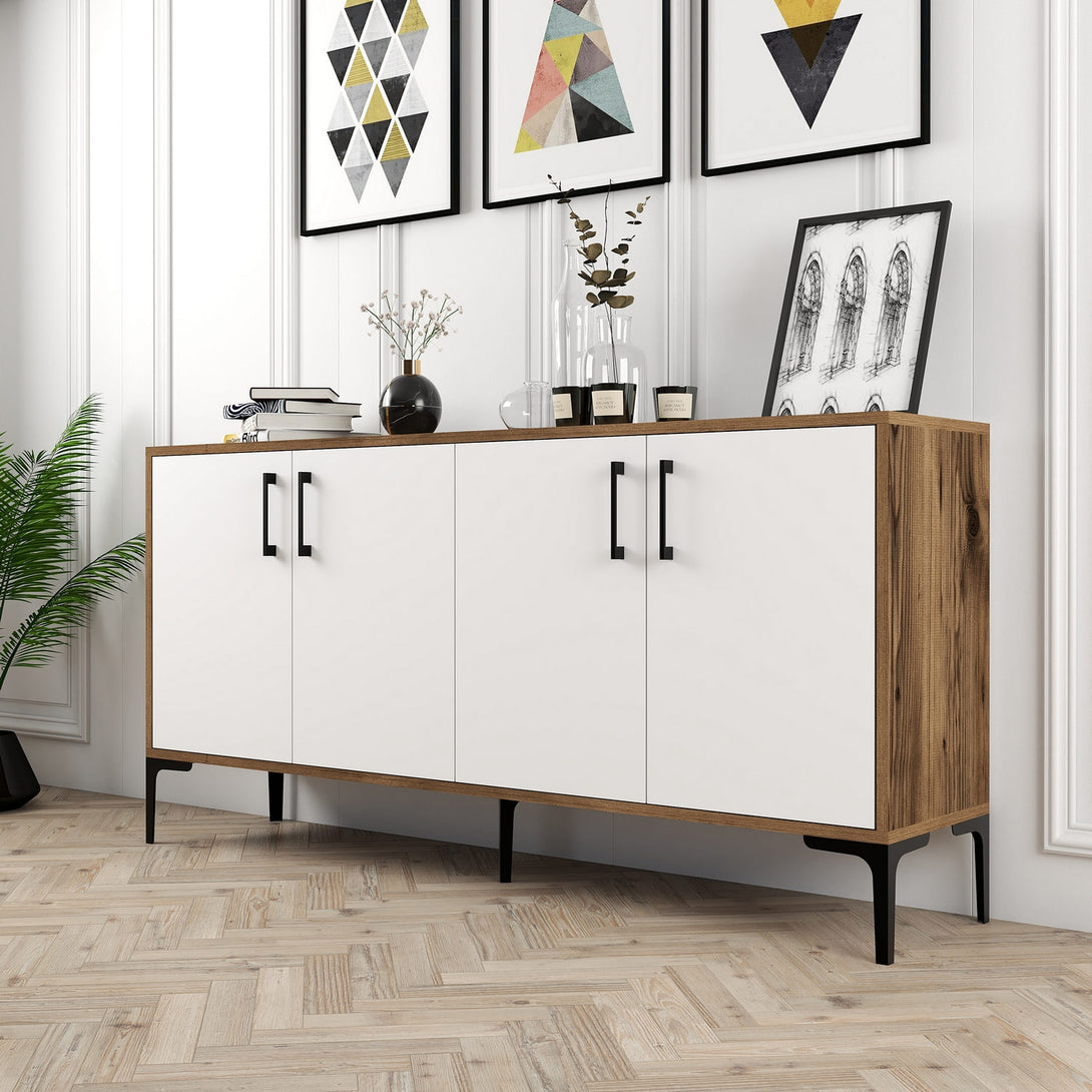 Konzolasztal Kiev 160 - Walnut, White-Vashome.sk