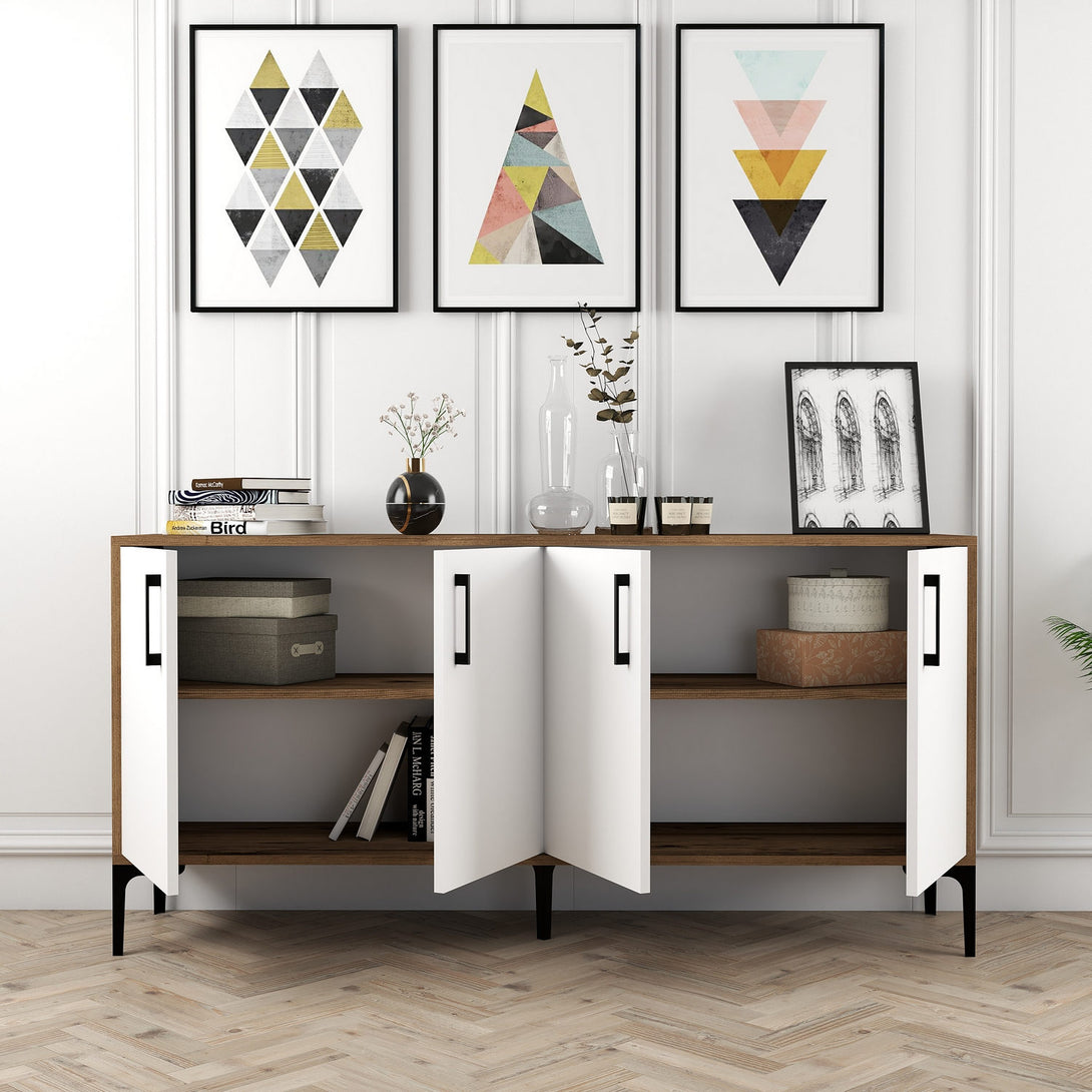Konzolasztal Kiev 160 - Walnut, White-Vashome.sk