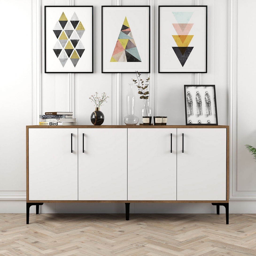 Konzolasztal Kiev 160 - Walnut, White-Vashome.sk