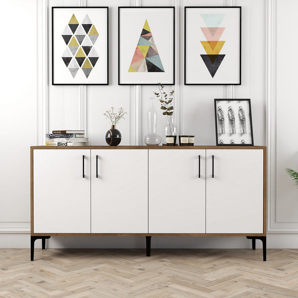 Konzolasztal Kiev 160 - Walnut, White-Vashome.sk