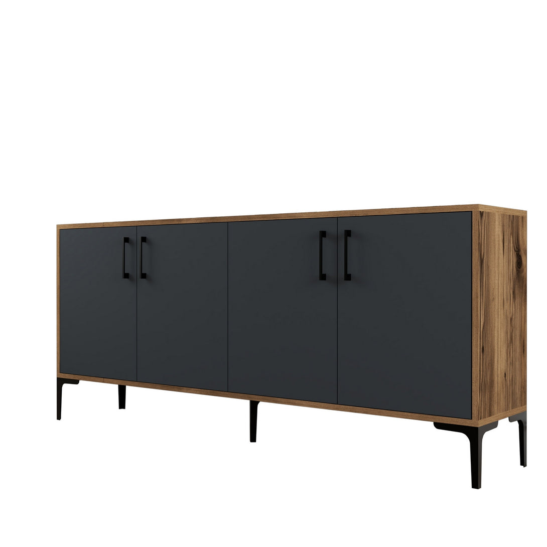 Konzolasztal Kiev - Walnut, Anthracite-Vashome.sk