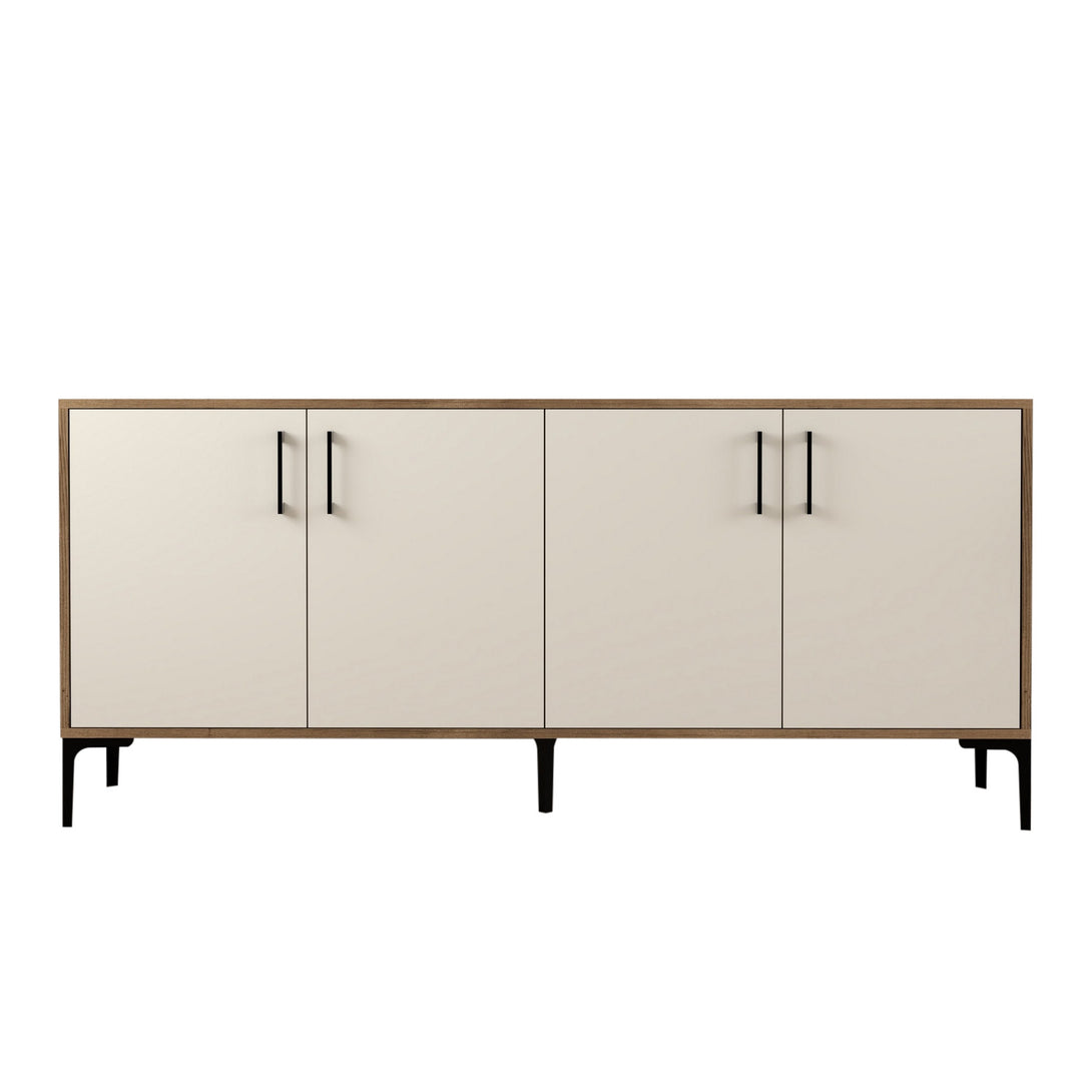 Konzolasztal Kiev - Walnut, Cream-Vashome.sk