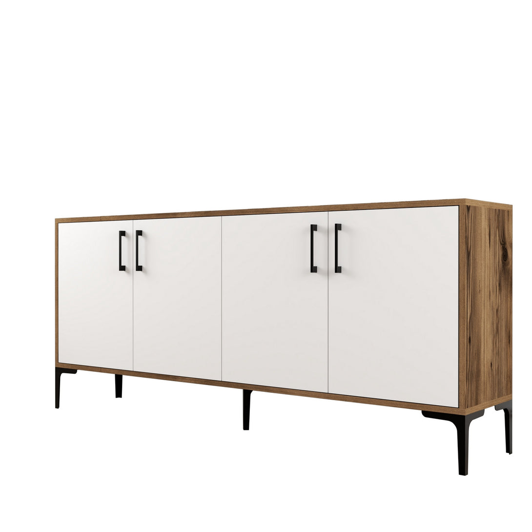 Konzolasztal Kiev - Walnut, White-Vashome.sk