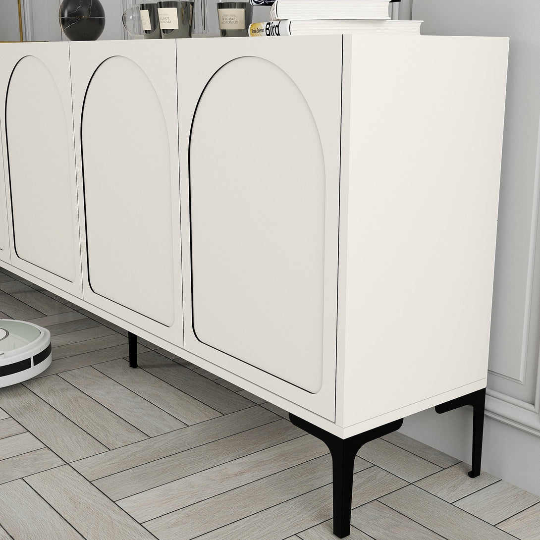 Konzolasztal Lyon 79 - Cream, Black-Vashome.sk