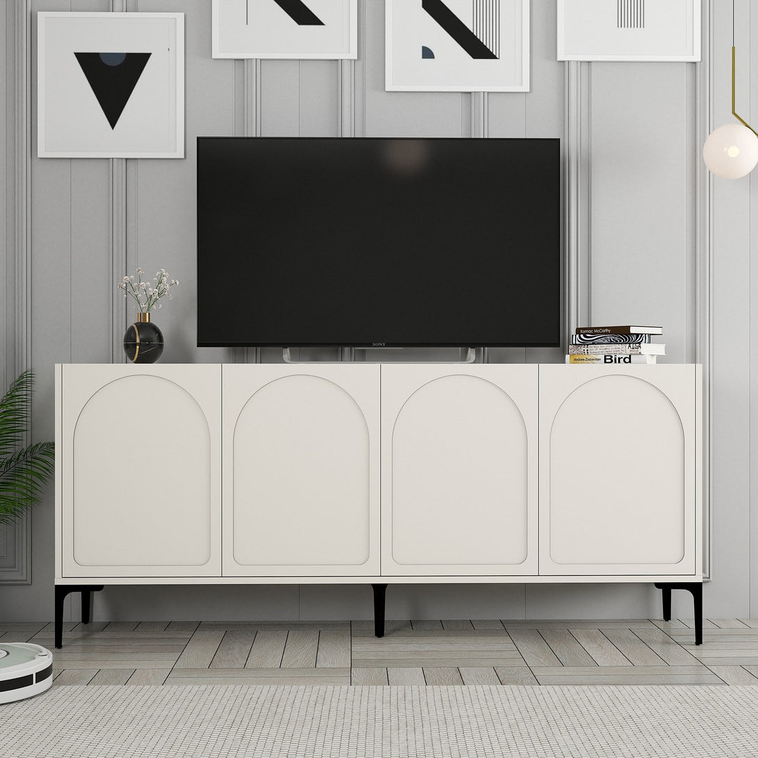 Konzolasztal Lyon 79 - Cream, Black-Vashome.sk