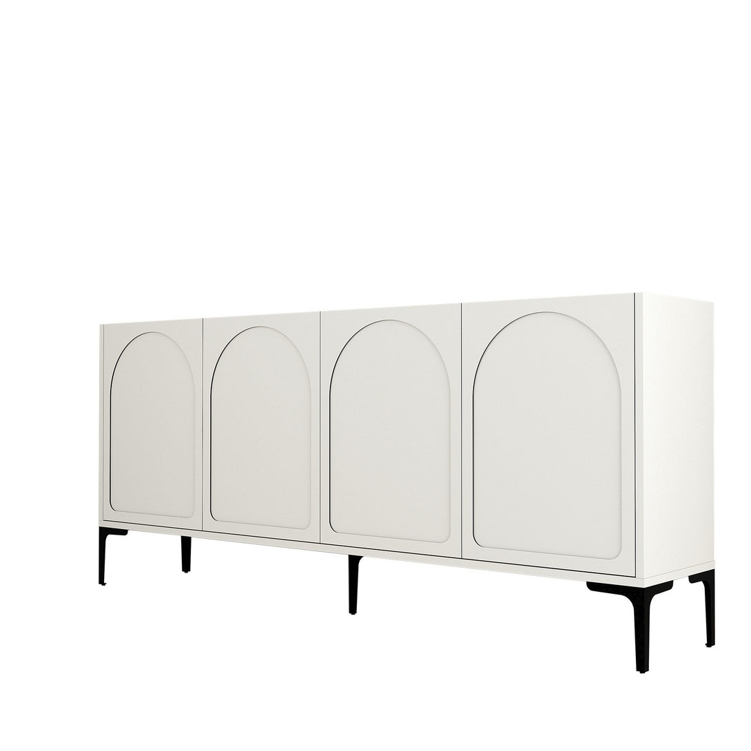 Konzolasztal Lyon 79 - Cream, Black-Vashome.sk
