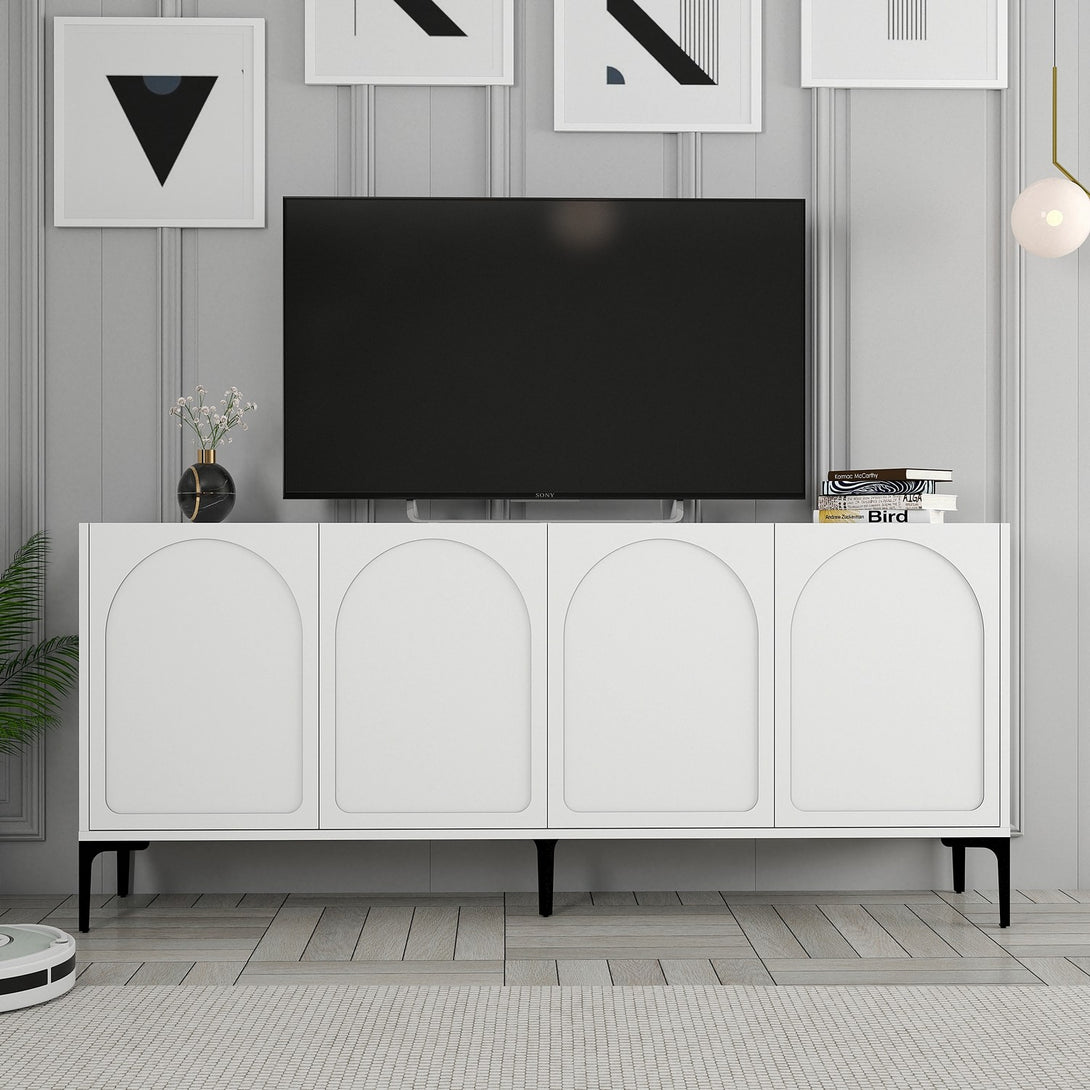 Konzolasztal Lyon 79 - White, Black-Vashome.sk